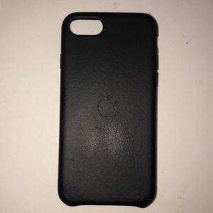 iPhone 7/8 leather case - black